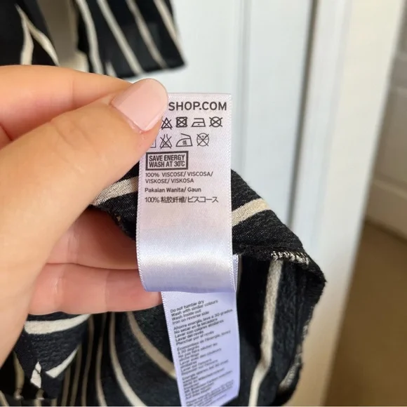 Top Shop MIDI Stripped Dress Size 4 - Picture 5 of 9